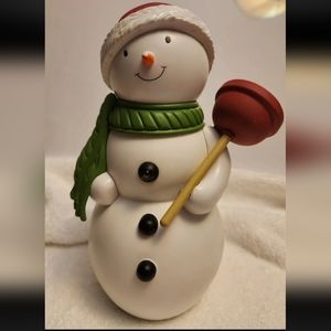 HALLMARK CHRISTMAS JOLLY IN THE JOHN MOTION ACTIVATED SNOWMAN PLUMBER